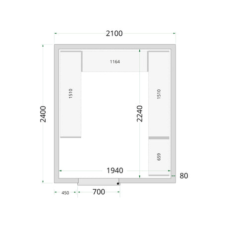 Cold Room Panels - Cold Room 210x240x220