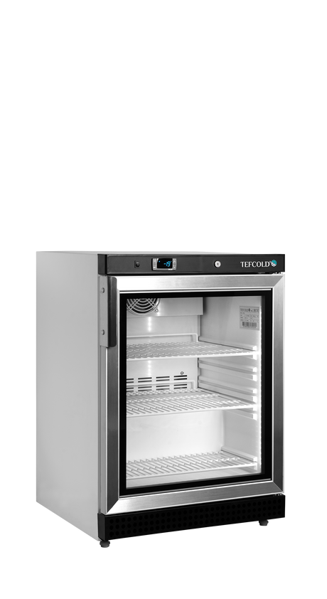 Tefcold Glass Door Display Freezer 120L, Glass Door, -24 to -10°C – UF200VG