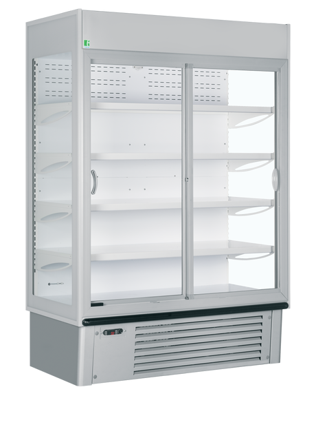 Framec Wall Site Multideck with Doors 825L, 2-Door Sliding Glass, 0 to +8°C – SUPER SUNNY14