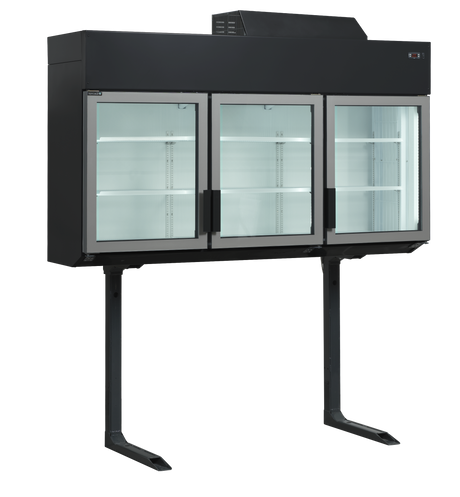 Tefcold Wall Freezer/Chiller 628L, 3-Door Glass, -24 to -18 / -1 to +8°C – MTF210B VS
