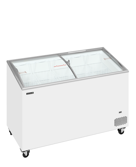 Tefcold Sliding Curved Glass Lid Chest Freezer 310L, -24 to -14°C – IC402SCEB