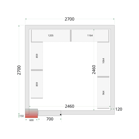 Cold Room Panels - Cold Room 270x270x220