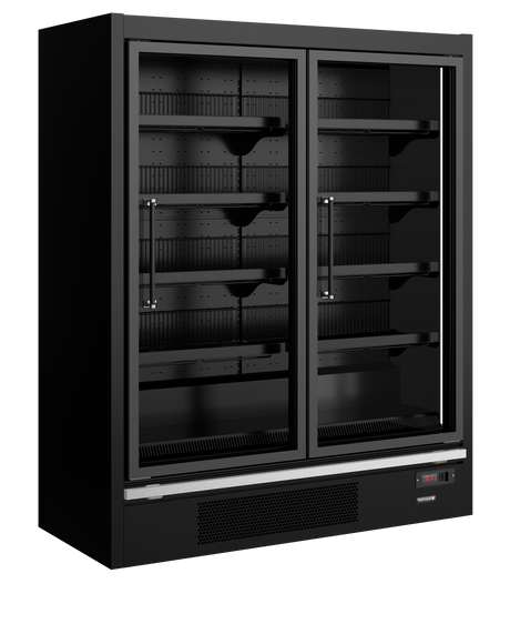 Tefcold Glass Door Freezer 866L, 2-Door Glass, -21 to -18°C – Galaxy+ GPF2D Black