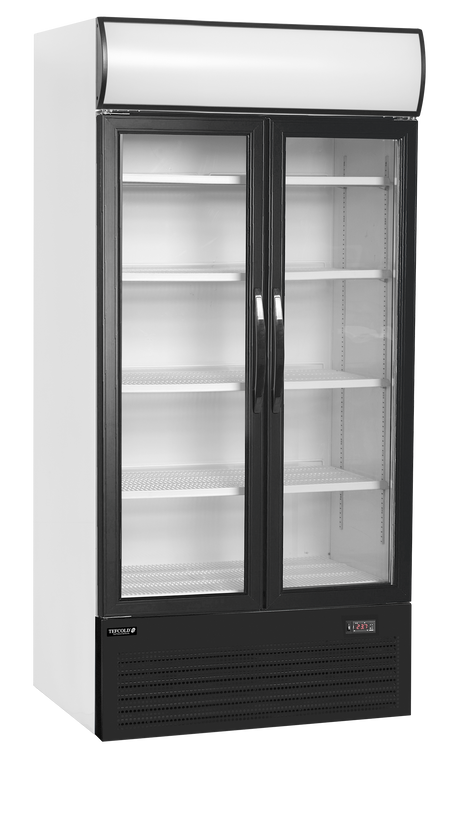 Tefcold Glass Door Merchandiser 524L, 2-Door Glass, +2 to +10°C – FSC1000H