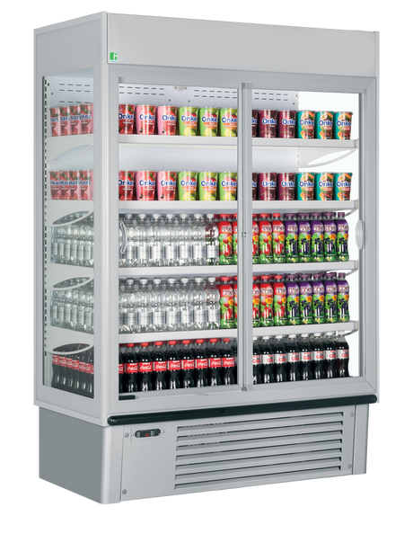 Framec Wall Site Multideck with Doors 825L, 2-Door Sliding Glass, 0 to +8°C – SUPER SUNNY14 – image 2