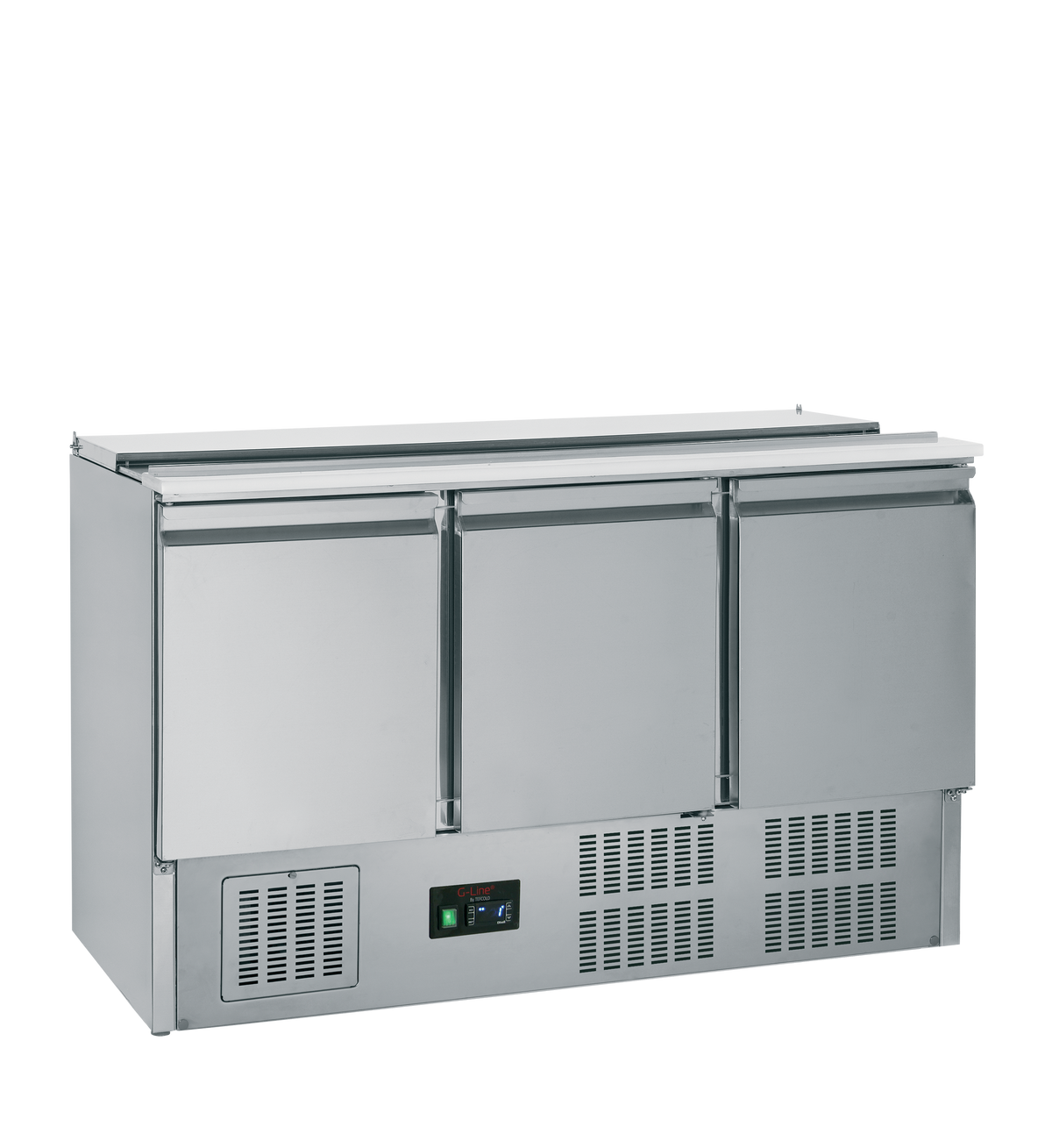 G-Line Gastronorm Saladette Counter 368L, 3-Door Solid, +2 to +10°C – GS365