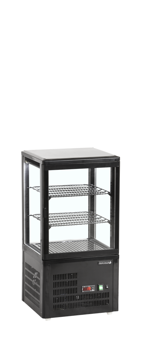 Tefcold Refrigerated Glass Display 58L, Glass Door, +2 to +12°C – UPD60