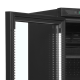 Tefcold Glass Door Merchandiser 219L, Glass Door, +2 to +12°C – CEV425 BLACK L/H