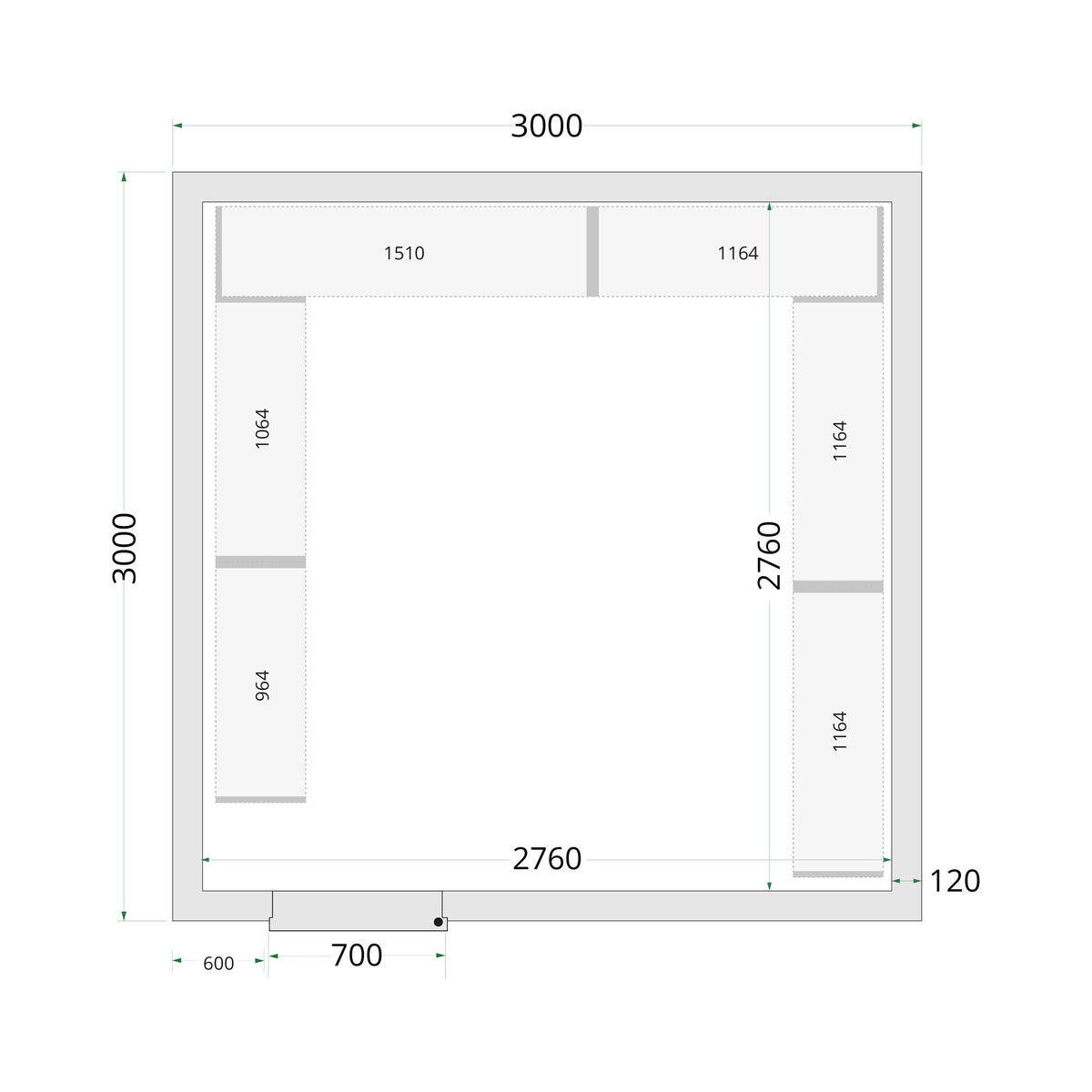 Cold Room Panels - Cold Room 300x300x220