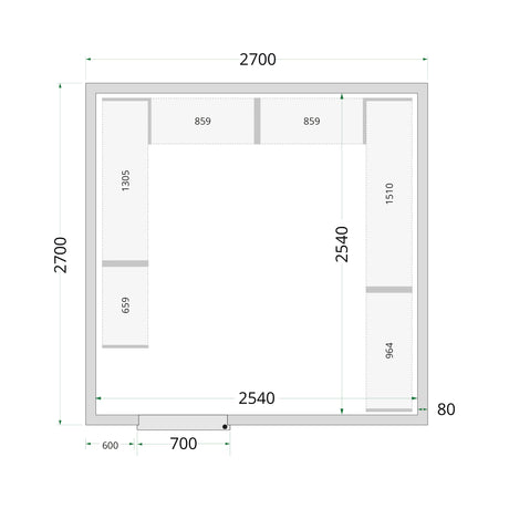 Cold Room Panels - Cold Room 270x270x220