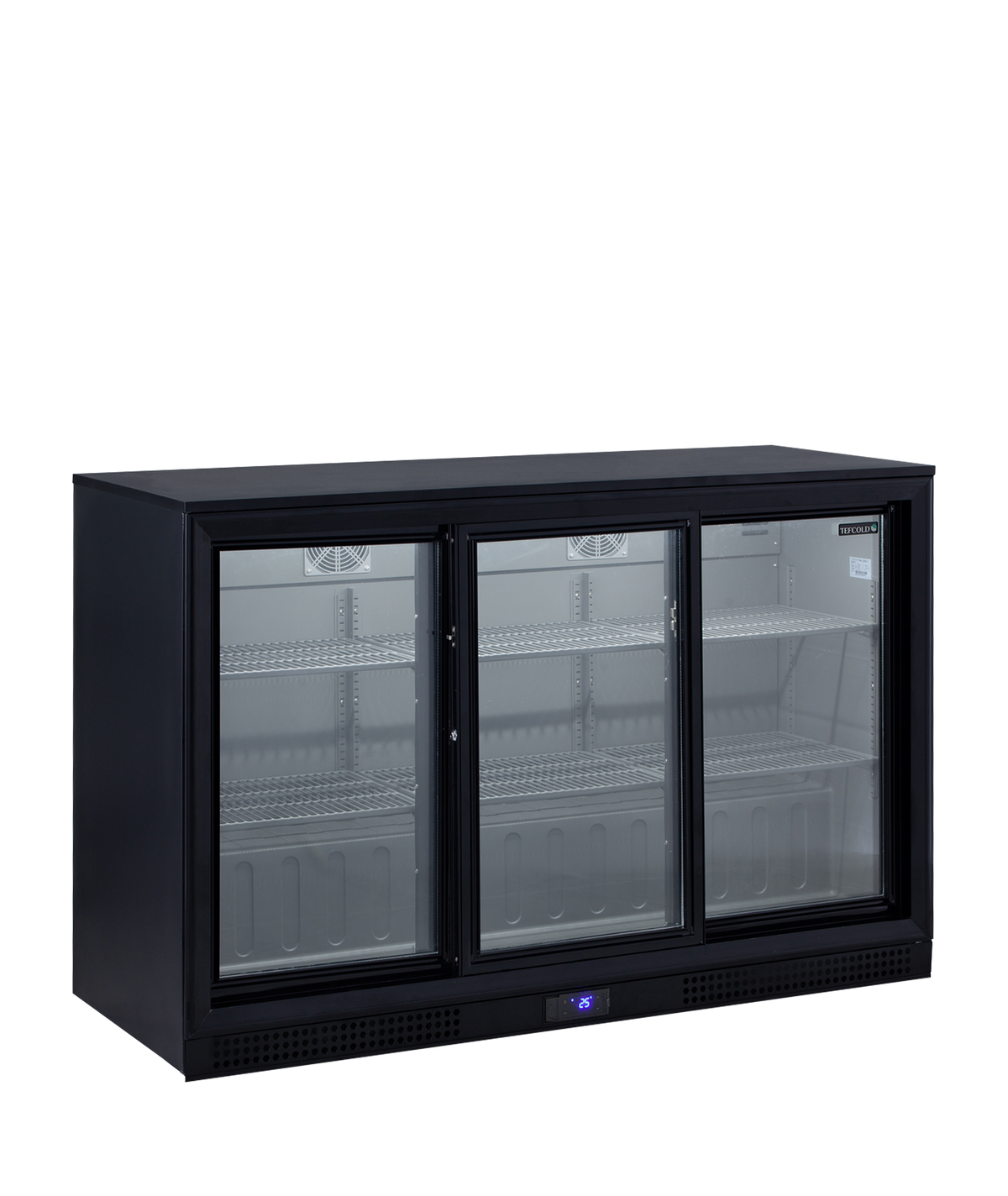 Tefcold Backbar Cooler 288L, 3-Door Sliding Glass, +2 to +10°C – DB302S