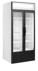 Tefcold Glass Door Merchandiser 535L, 2-Door Glass, +2 to +10°C – FSC891H