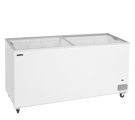 Tefcold Sliding Flat Glass Lid Chest Freezer 486L, -24 to -14°C – IC552SC / UK