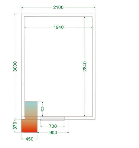Tefcold Chiller Room Solid Door, 0 to +8°C – CRPF2130