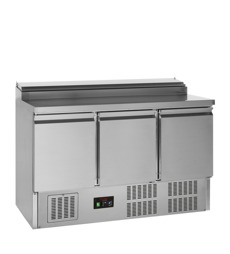 G-Line Gastronorm Saladette Counter 320L, 3-Door Solid, +2 to +10°C – GSS435