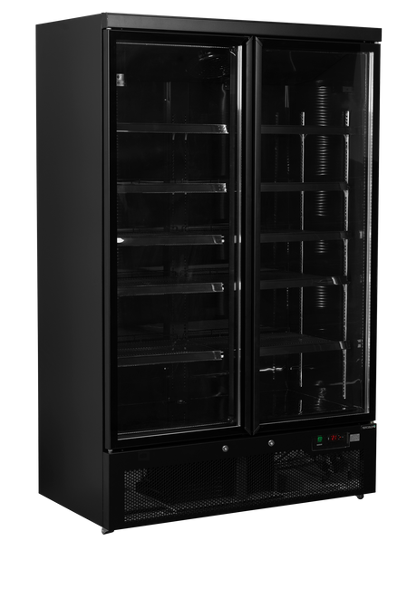 Tefcold Glass Door Merchandiser 809L, 2-Door Glass, -1 to +10°C – Atom Maxi C2DBB