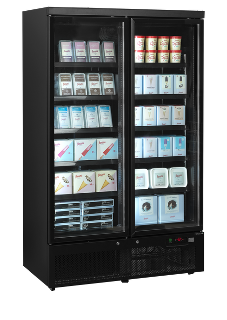 Tefcold Display Freezer 702L, 2-Door Glass, -18 to -22°C – Atom Maxi F2DBB – image 2