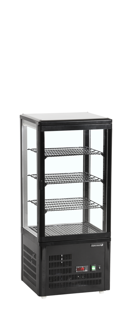 Tefcold Refrigerated Glass Display 78L, Glass Door, +2 to +12°C – UPD80