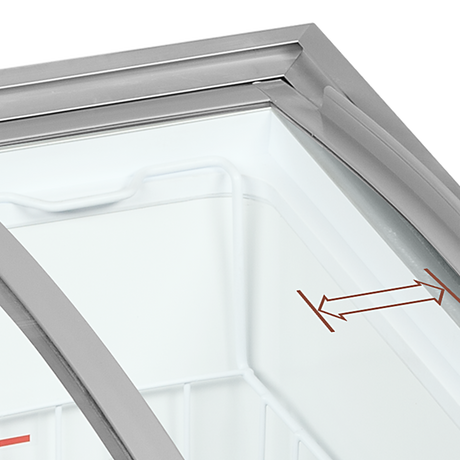 Tefcold Sliding Curved Glass Lid Chest Freezer 85L, -24 to -14°C – IC102SCEB – image 3