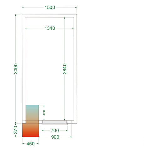 Tefcold Chiller Room Solid Door, 0 to +8°C – CRPF1530