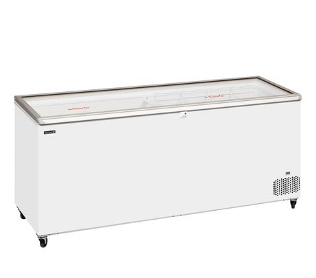 Tefcold Hinged Glass Lid Chest Freezer 620L, -24 to -14°C – ST701