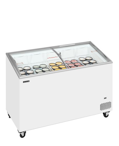 Tefcold Sliding Curved Glass Lid Chest Freezer 325L, -24 to -14°C – IC401SCEB – image 2