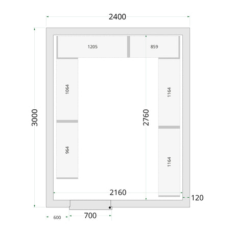 Cold Room Panels - Cold Room 240x300x220