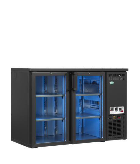 Serrco High-End Backbar Cooler 275L, 2-Door Glass, +2 to +10°C – SCL-22GMU+