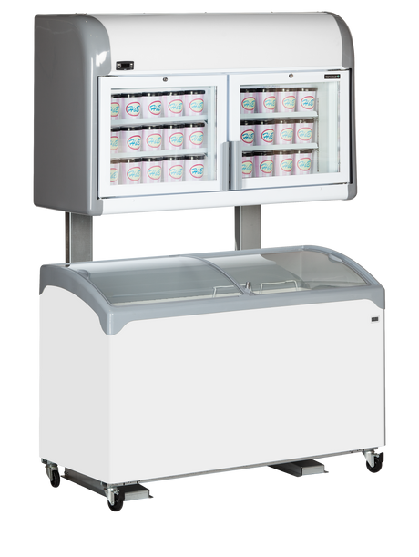 Tefcold Top Case Freezer 170L, 2-Door Glass, -23 to -18°C – MTF Mini – image 3
