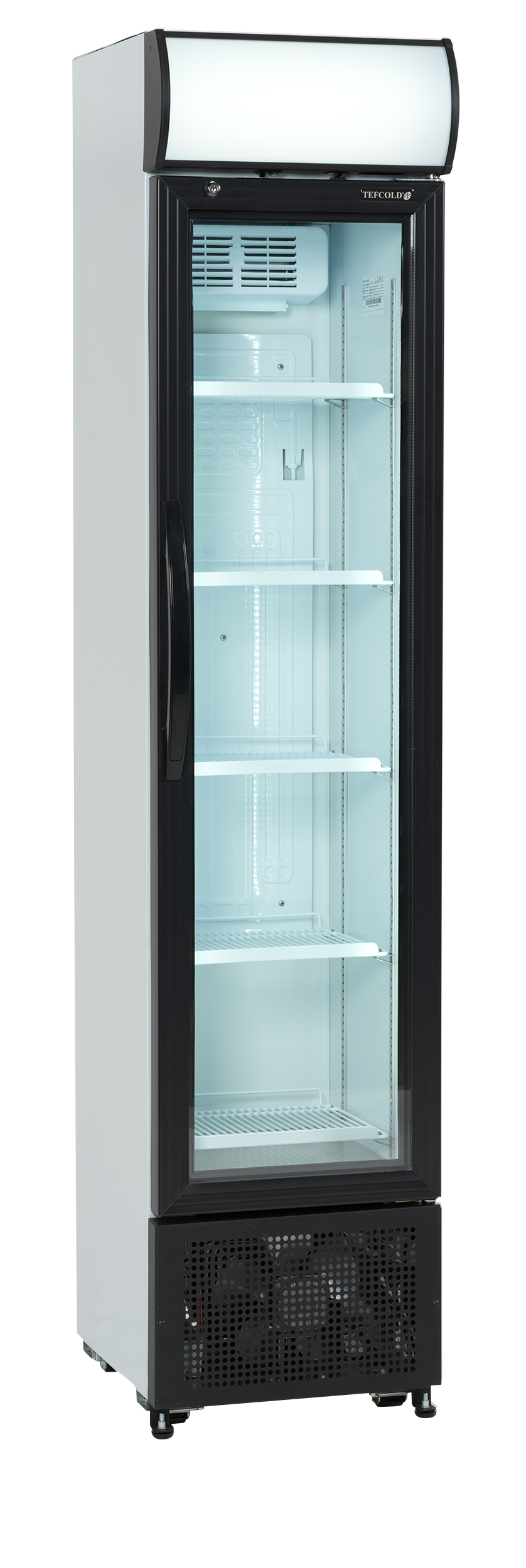 Tefcold Slimline Glass Door Merchandiser 116L, Glass Door, +2 to +12°C – FSC175H