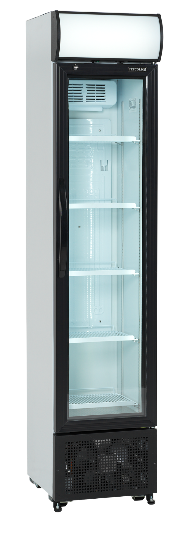 Tefcold Slimline Glass Door Merchandiser 116L, Glass Door, +2 to +12°C – FSC175H