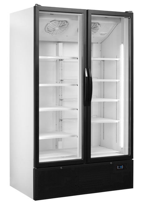 Tefcold Display Chiller 652L, 2-Door Glass, +2 to +10°C – FS1202H