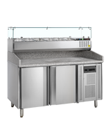 Tefcold Pizza Table with Topping Unit +2 to +10°C – PT1200 + GVC38-150