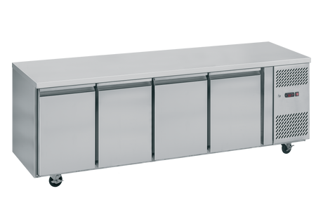 Tefcold Gastronorm Counter 450L, 4-Door Solid, -2 to +8°C – PH40