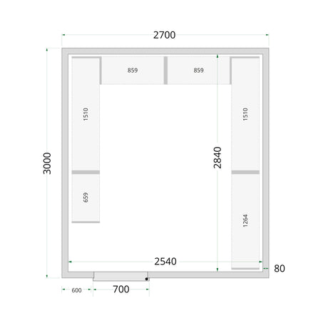Cold Room Panels - Cold Room 270x300x220
