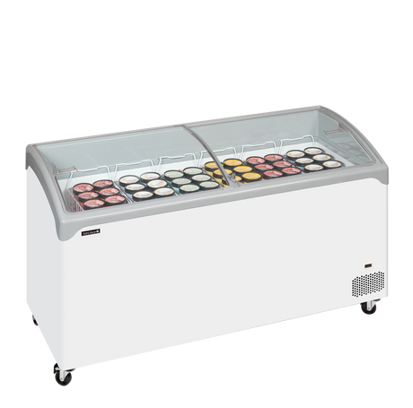 Tefcold Sliding Curved Glass Lid Chest Freezer 367L, -24 to -14°C – NIC501SCEB – image 2