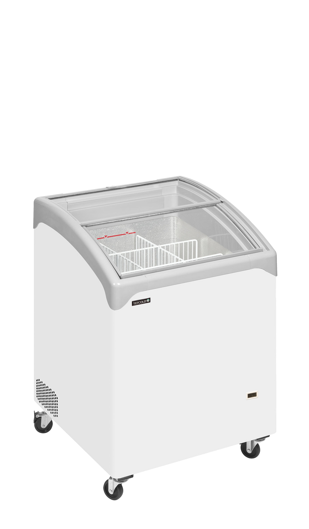 - - Sliding Curved Glass Lid Chest Freezer - NIC101SCEB /IRL