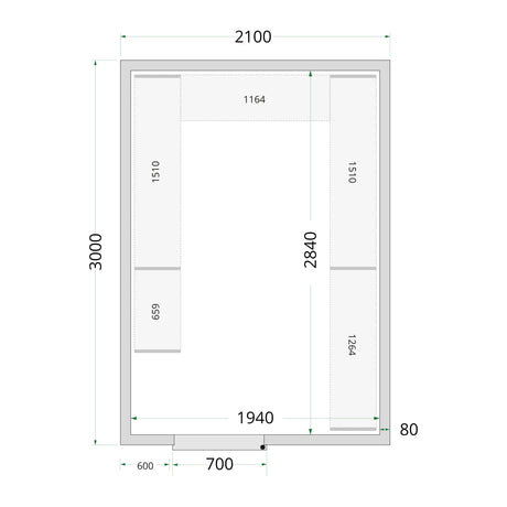 Cold Room Panels - Cold Room 210x300x220