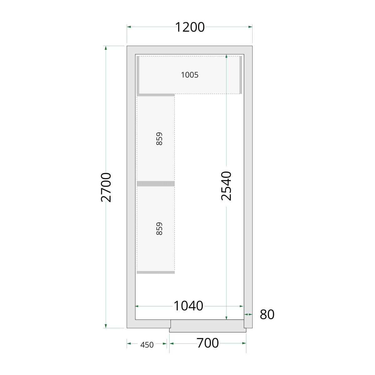 Cold Room Panels - Cold Room 120x270x220
