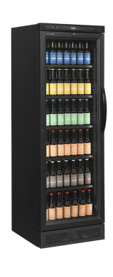 Tefcold Glass Door Merchandiser 219L, Glass Door, +2 to +12°C – CEV425 BLACK L/H