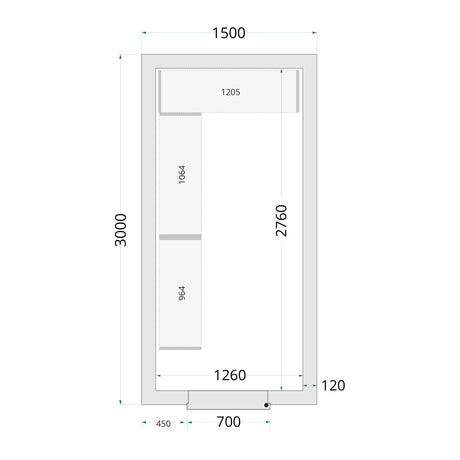 Cold Room Panels - Cold Room 150x300x220