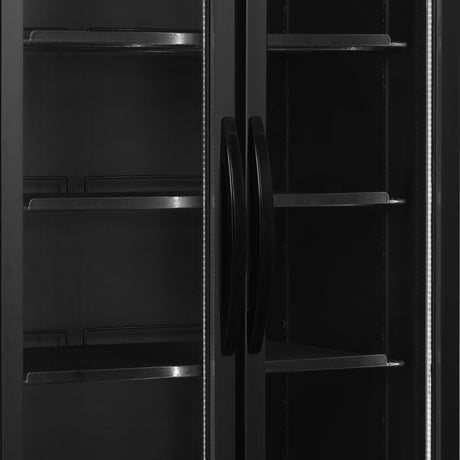Tefcold Bottle Cooler 535L, 2-Door Glass, +2 to +10°C – FS890H BLACK – image 3