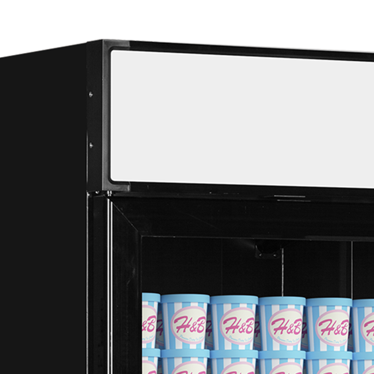 Glass Door Display Freezer - LGF7500 Black