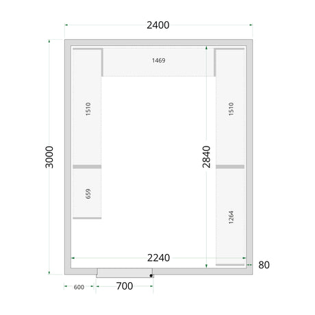 Cold Room Panels - Cold Room 240x300x220