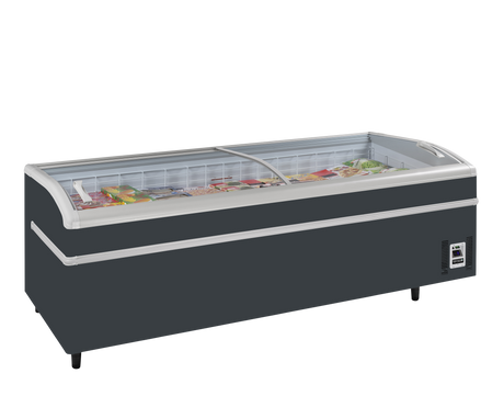 Tefcold High Vision Supermarket Freezer 750L, -24 to -18°C – SUPER 250DE RAL7016
