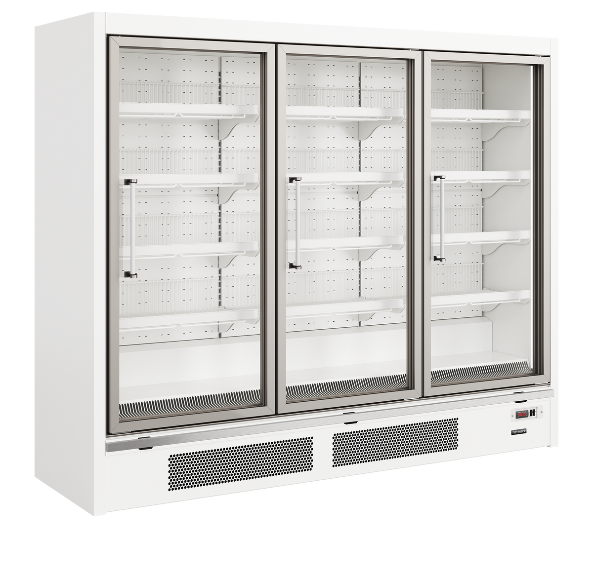 Tefcold Glass Door Freezer 1300L, 3-Door Glass, -21 to -18°C – Galaxy+ GPF3D White