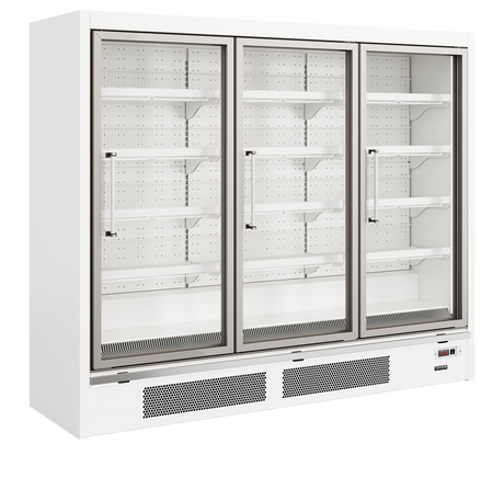 Tefcold Glass Door Freezer 1300L, 3-Door Glass, -21 to -18°C – Galaxy+ GPF3D White