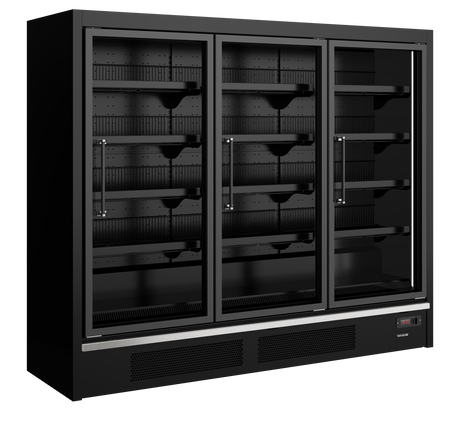Tefcold Glass Door Freezer 1300L, 3-Door Glass, -21 to -18°C – Galaxy+ GPF3D Black