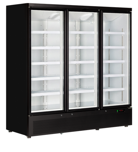 Tefcold Glass Door Merchandiser 1264L, 3-Door Glass, -1 to +10°C – Atom Maxi C3DB