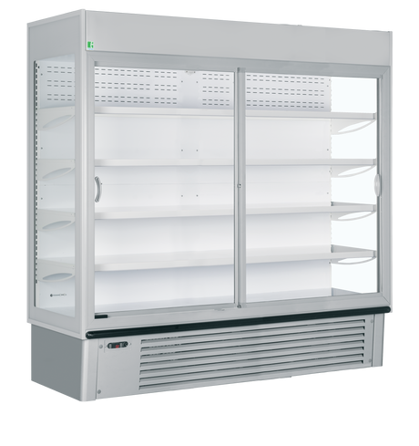 Framec Wall Site Multideck with Doors 1180L, 2-Door Sliding Glass, 0 to +8°C – SUPER SUNNY19